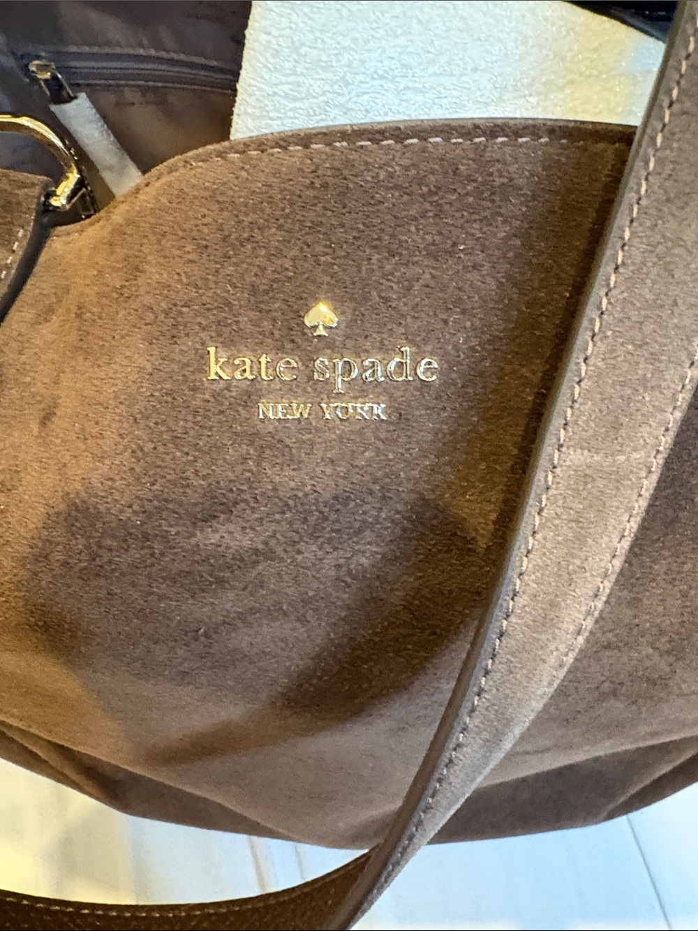 kate spade New York Brown Suede Tote - Picture 3 of 7